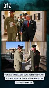 Field Marshal Reaffirms Resolve To Deepening Pak-Jordan ties